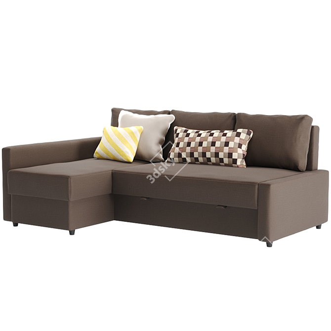 IKEA FRIHETEN Corner Sofa - Versatile & Stylish 3D model image 2