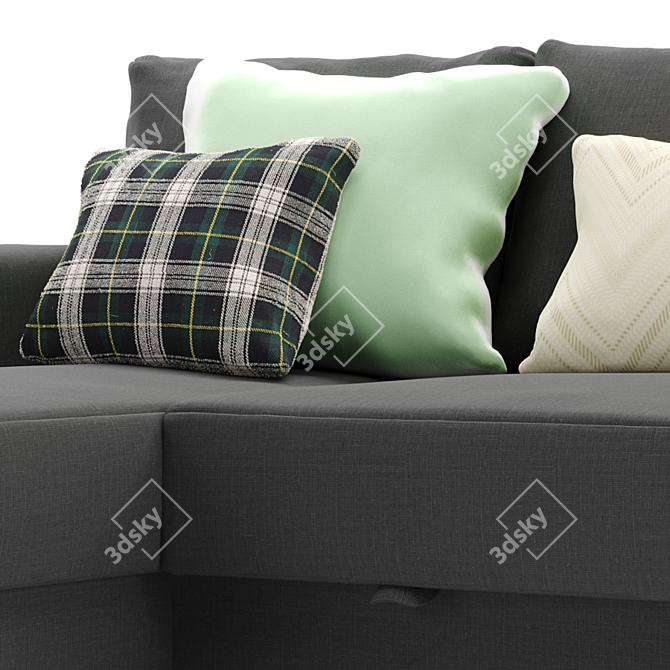 IKEA FRIHETEN Corner Sofa - Versatile & Stylish 3D model image 5