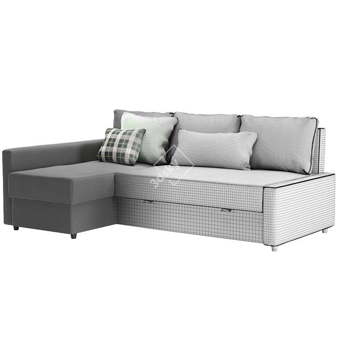 IKEA FRIHETEN Corner Sofa - Versatile & Stylish 3D model image 7