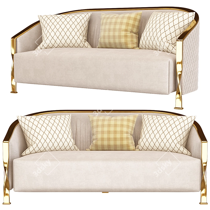 Elegant Luxury Sofa | High-Quality Design 3D model image 1