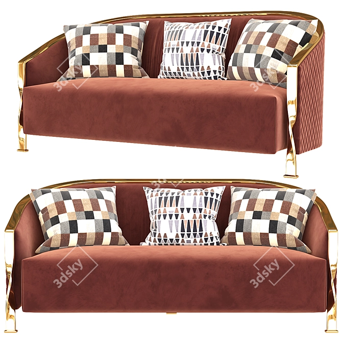 Elegant Luxury Sofa | High-Quality Design 3D model image 2