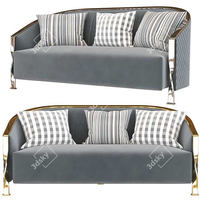 Elegant Luxury Sofa | High-Quality Design 3D model image 4