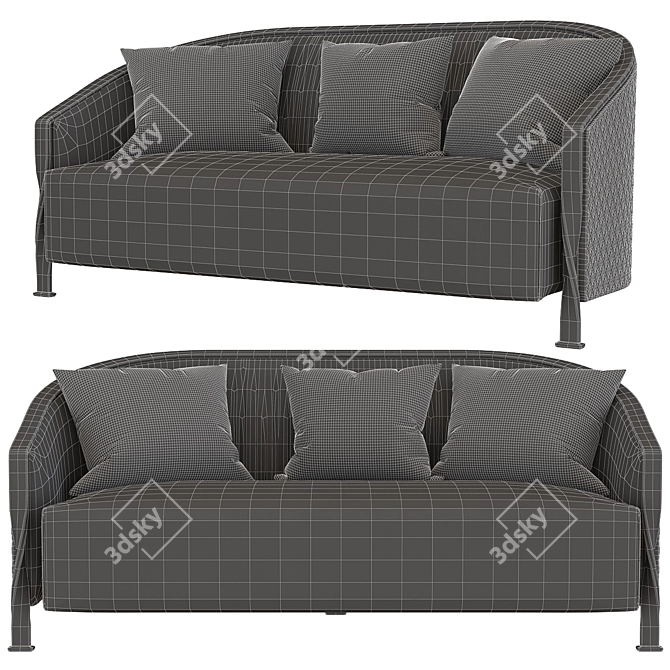 Elegant Luxury Sofa | High-Quality Design 3D model image 5