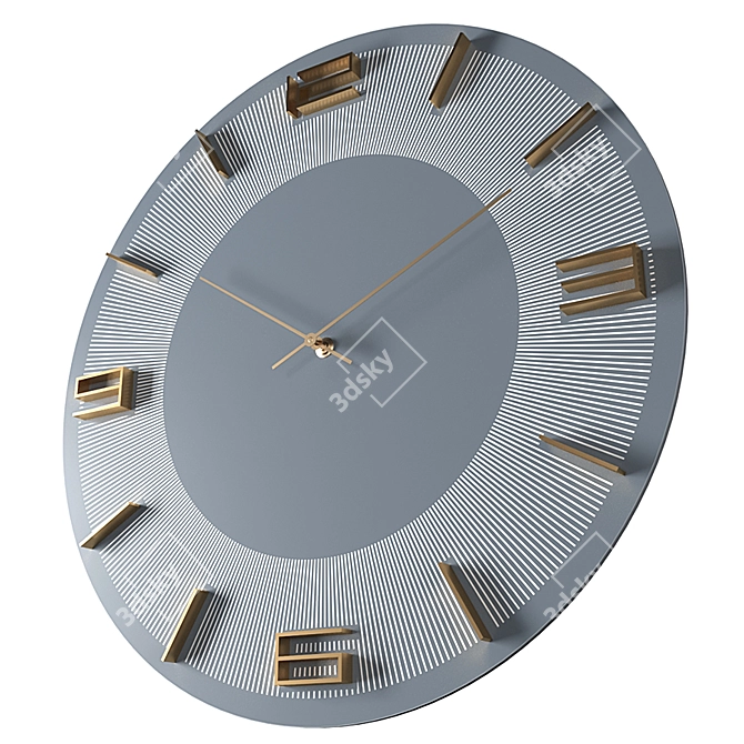 Elegant Leonardo Wall Clock 3D model image 2