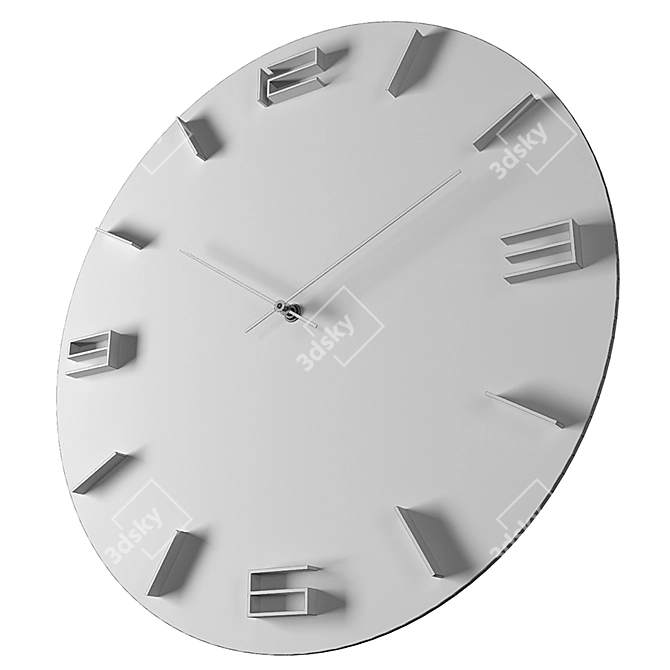 Elegant Leonardo Wall Clock 3D model image 3