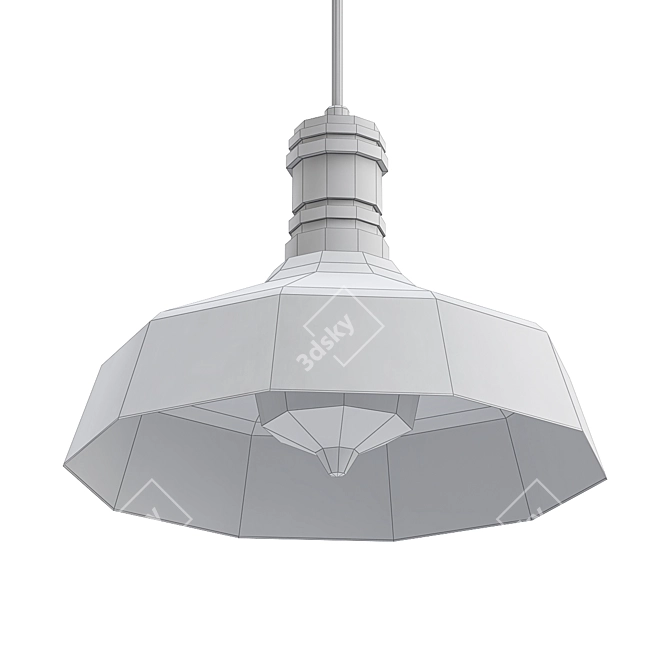 RetroGlass Paris Loft Pendant 3D model image 2