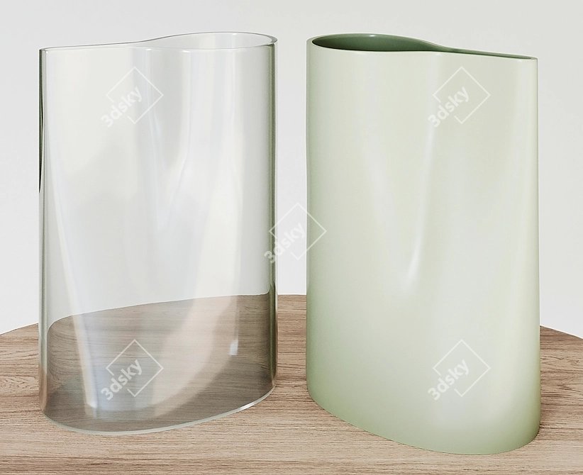 Minimalist Ceramic Vase: CHILIFRUKT 3D model image 2