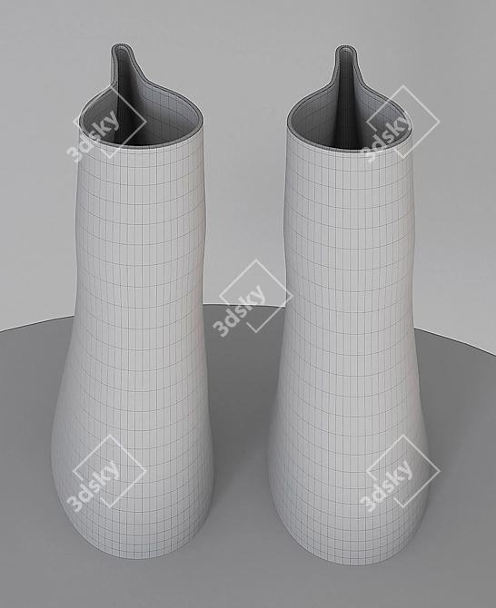 Minimalist Ceramic Vase: CHILIFRUKT 3D model image 4