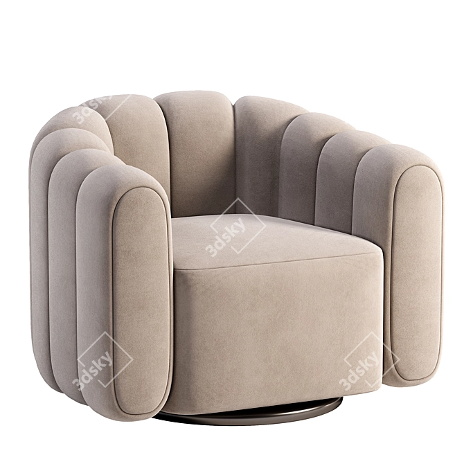 Fitz Nomad Snow Swivel Chair: Sleek and Functional Design 3D model image 1