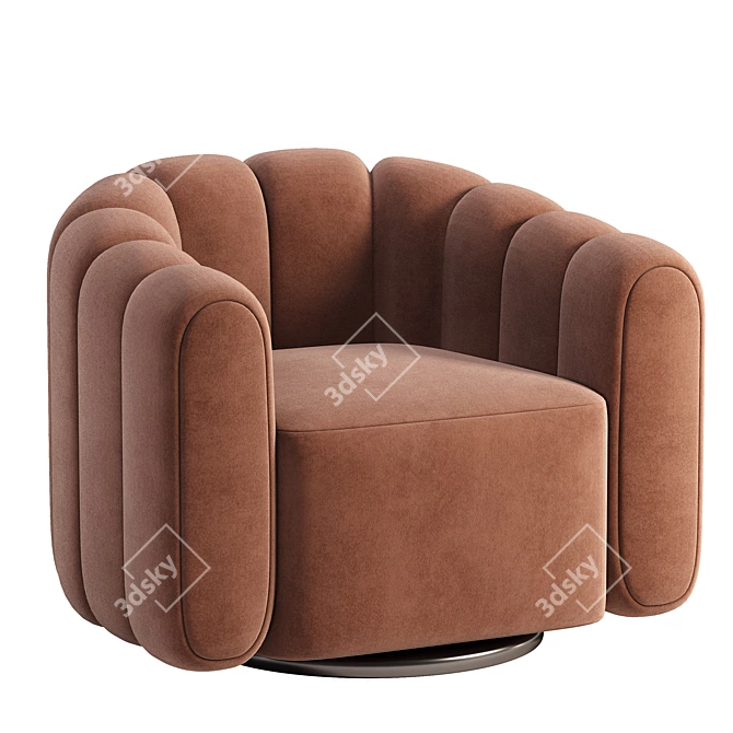 Fitz Nomad Snow Swivel Chair: Sleek and Functional Design 3D model image 2