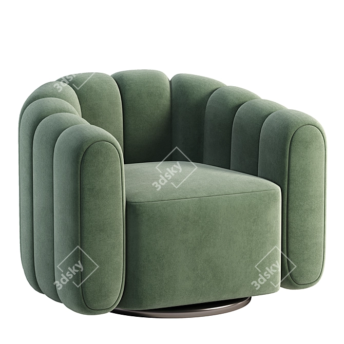 Fitz Nomad Snow Swivel Chair: Sleek and Functional Design 3D model image 3