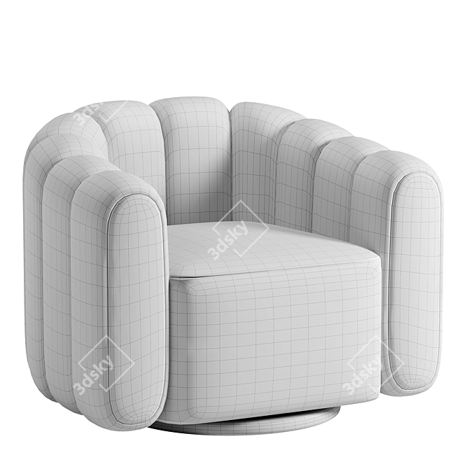 Fitz Nomad Snow Swivel Chair: Sleek and Functional Design 3D model image 4