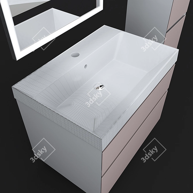 CUBO 70 Kerama Marazzi Cabinet with Sink 3D model image 4