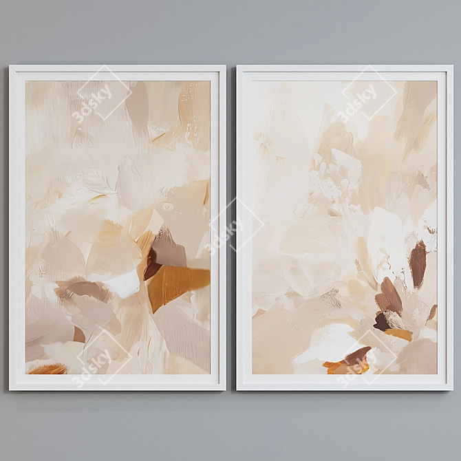 Abstract Frame Set | Modern Style | 2 Frames 3D model image 4