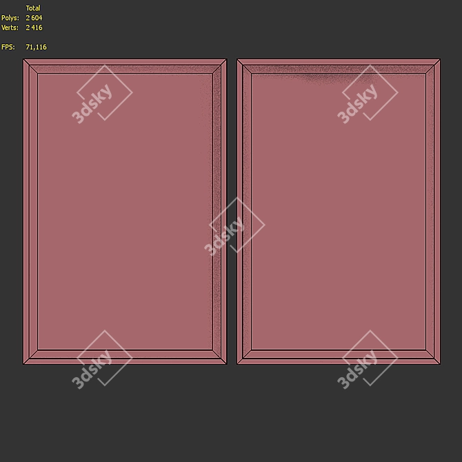 Abstract Frame Set | Modern Style | 2 Frames 3D model image 7