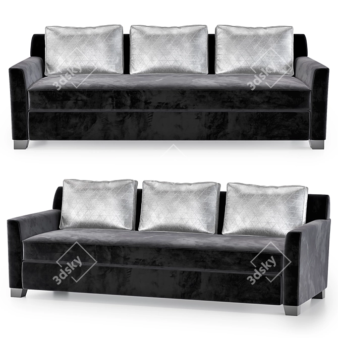 Modern Philippe Hurel Flann Sofa 3D model image 1