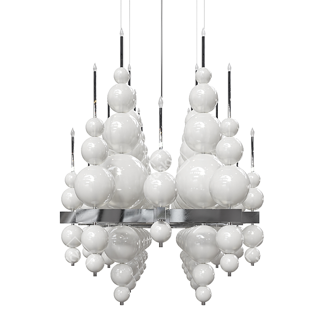 Ethereal Moonlight Chandelier 3D model image 3