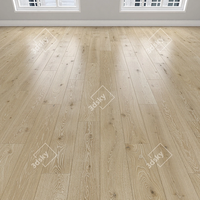 Oak Parquet: Herringbone, Linear, Chevron 3D model image 2