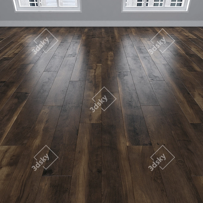 Oak Parquet: Herringbone, Linear & Chevron 3D model image 2