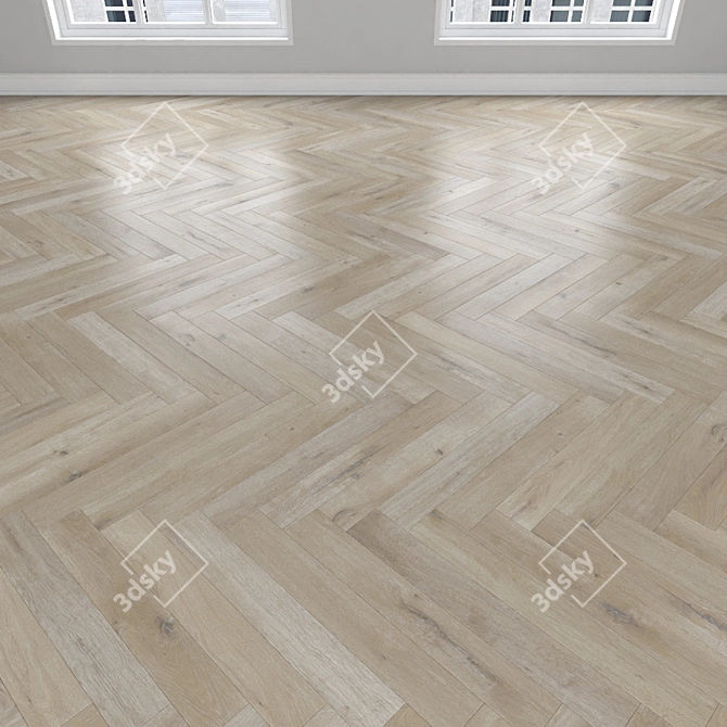 Parquet Oak: Herringbone, Linear & Chevron 3D model image 3