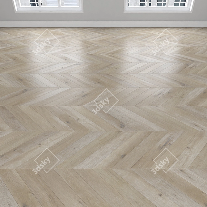 Parquet Oak: Herringbone, Linear & Chevron 3D model image 4