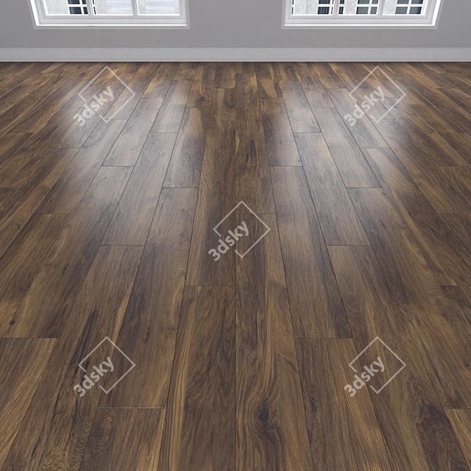 Parquet Oak: Herringbone, Linear, Chevron 3D model image 2