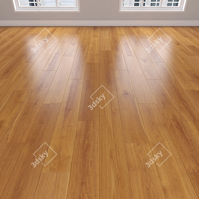 Oak Parquet: Herringbone, Linear, Chevron 3D model image 2