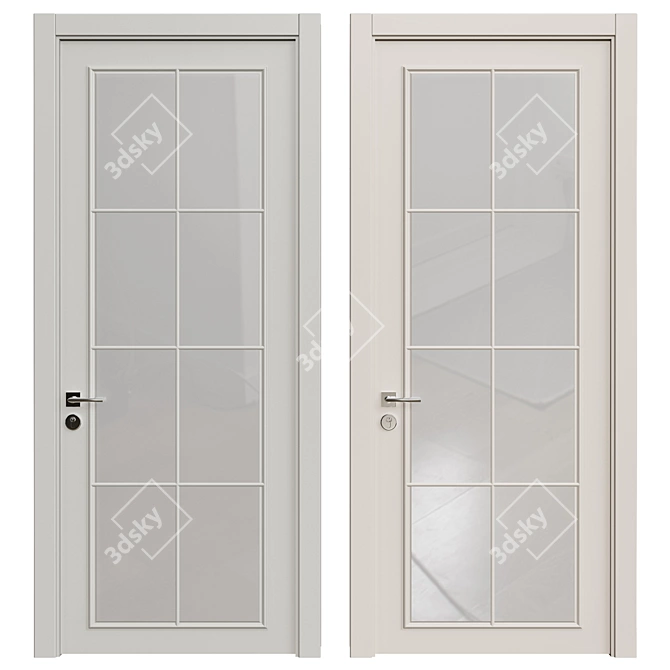 Contemporary Interior Door (2200x980mm) 3D model image 1