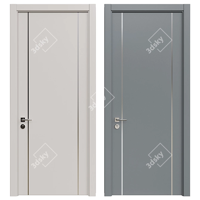 Modern Interior Door - 2200 x 980 mm 3D model image 1