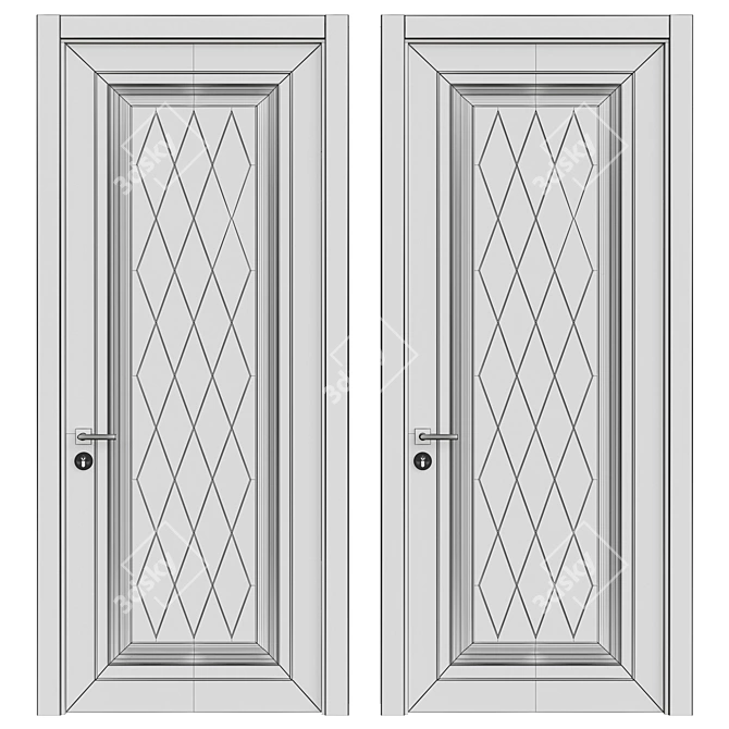 Contemporary Interior Door 3D model image 2