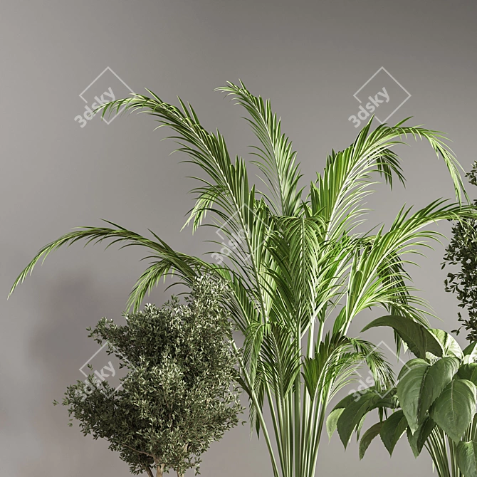Sleek Indoor Plant Stand 3D model image 5