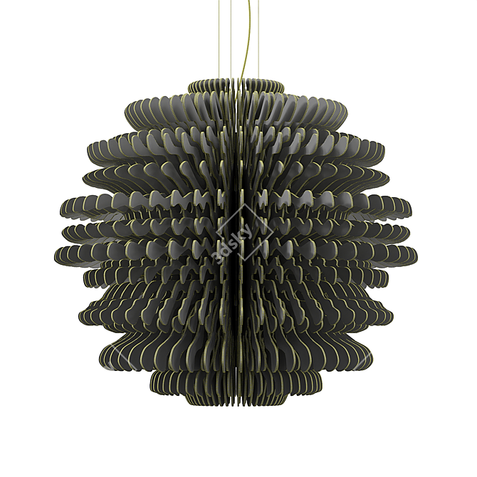 Stellar Glow Pendant Chandelier 3D model image 3