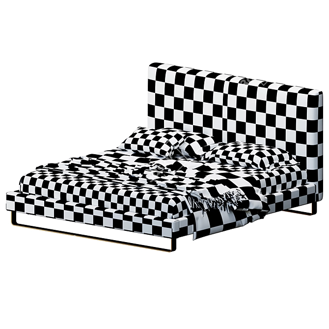 Modern King Size Bed 3D model image 3
