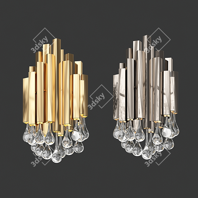 Elegant Trump Wall Sconce 3D model image 1