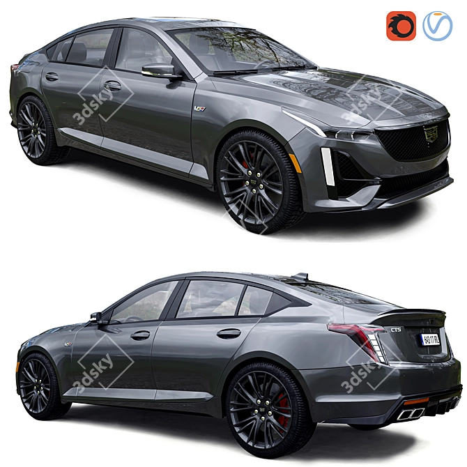 Luxury Sedan: Cadillac CT5 3D model image 1