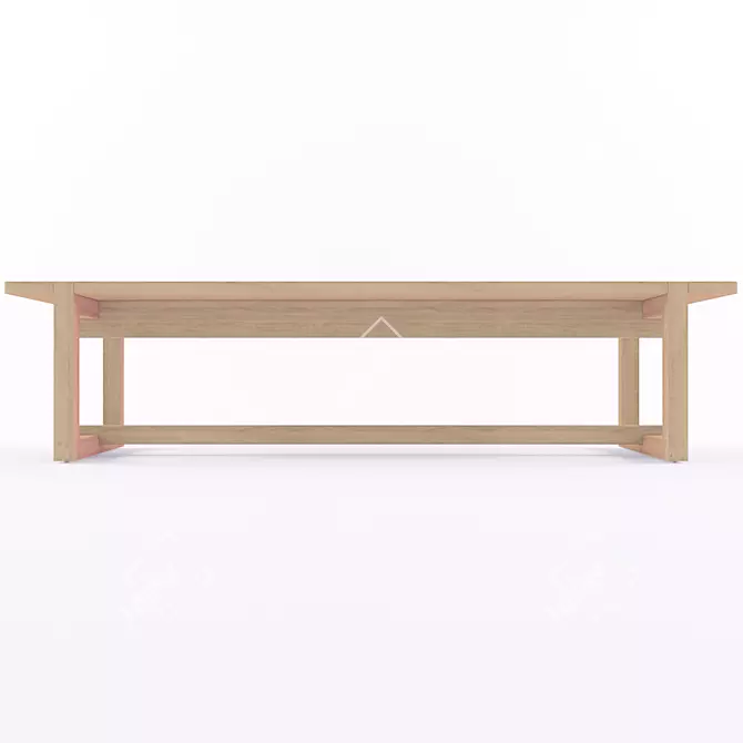 Ishitani Furniture Wooden Bench 3D model image 2