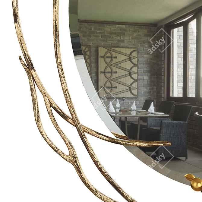 Title: Calypso Reflection - Elegant Mirror for a Stylish Interior 3D model image 4