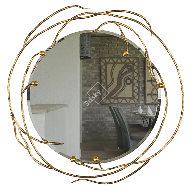 Title: Calypso Reflection - Elegant Mirror for a Stylish Interior 3D model image 5