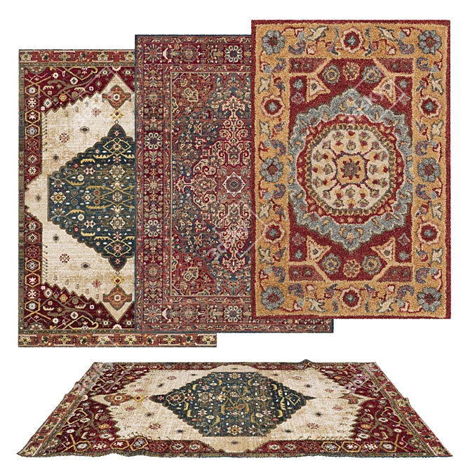 Versatile Rug Set: 6 Variations 3D model image 1