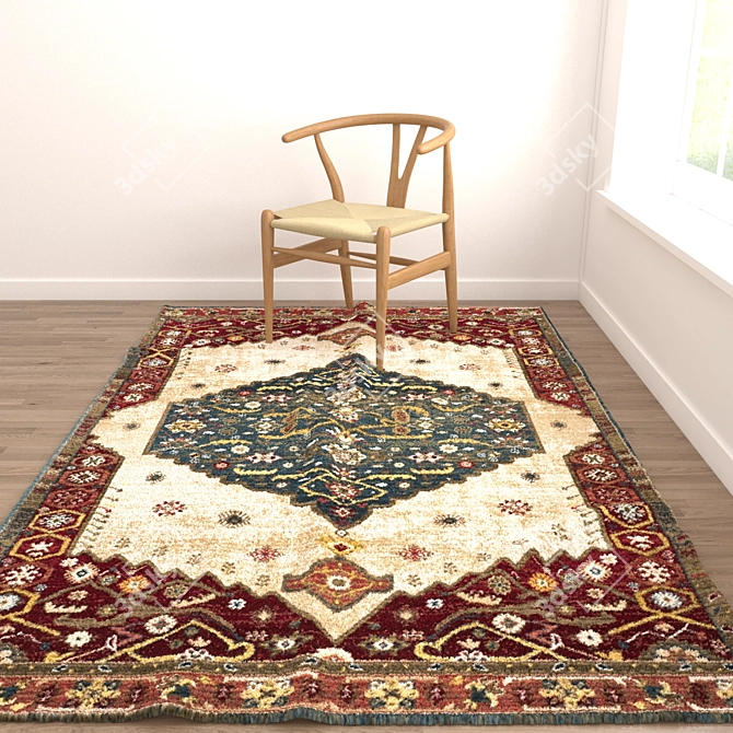 Versatile Rug Set: 6 Variations 3D model image 2