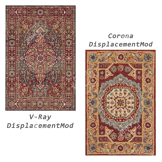 Versatile Rug Set: 6 Variations 3D model image 4