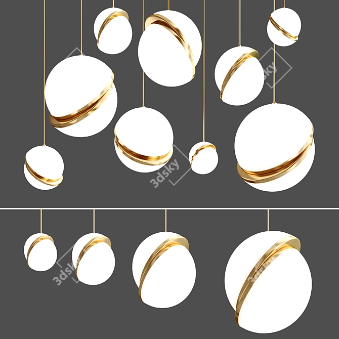 Crescent Light: Stylish Modern Design 3D model image 2