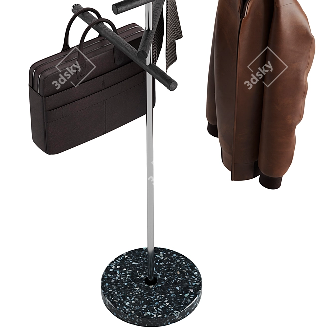 Modern Valet Stand with Mirror 3D model image 4