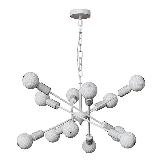 Fireworks E27 Chandelier Vitaluce 3D model image 2