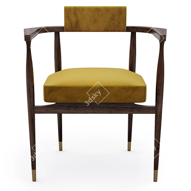 Gardner Walnut Dining Chair 3D model image 4