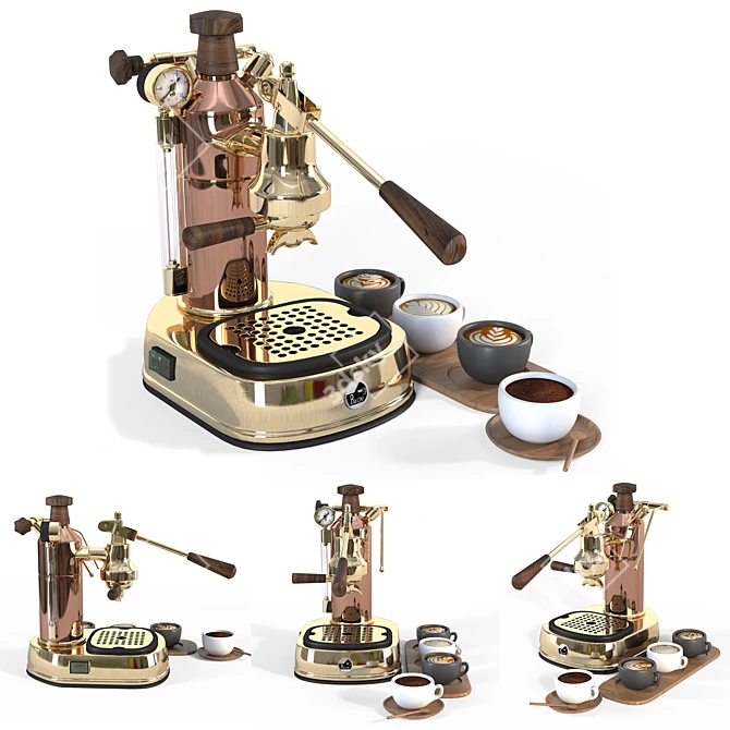 Italian Excellence: La Pavoni Professional Espresso Machine 3D model image 2