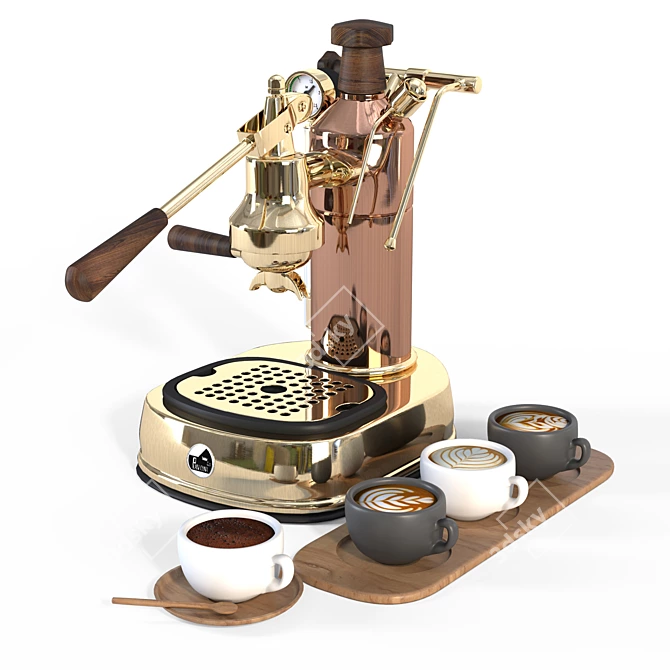 Italian Excellence: La Pavoni Professional Espresso Machine 3D model image 4