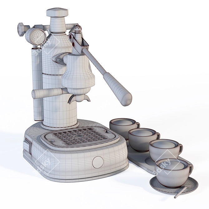 Italian Excellence: La Pavoni Professional Espresso Machine 3D model image 8