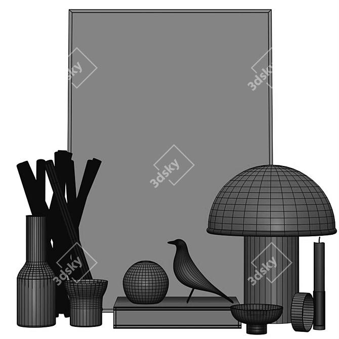 Modern Geometric Decor Set 3D model image 5