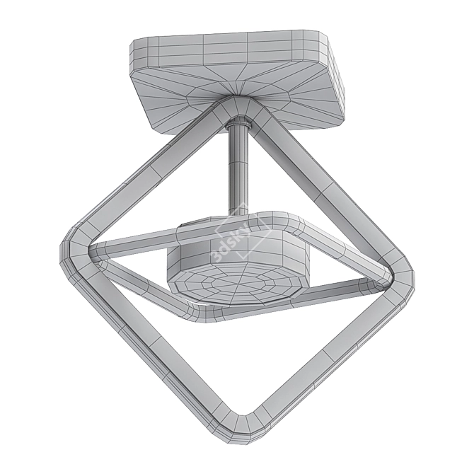 Modern Nordic Geometric LED Ceiling Light 3D model image 2